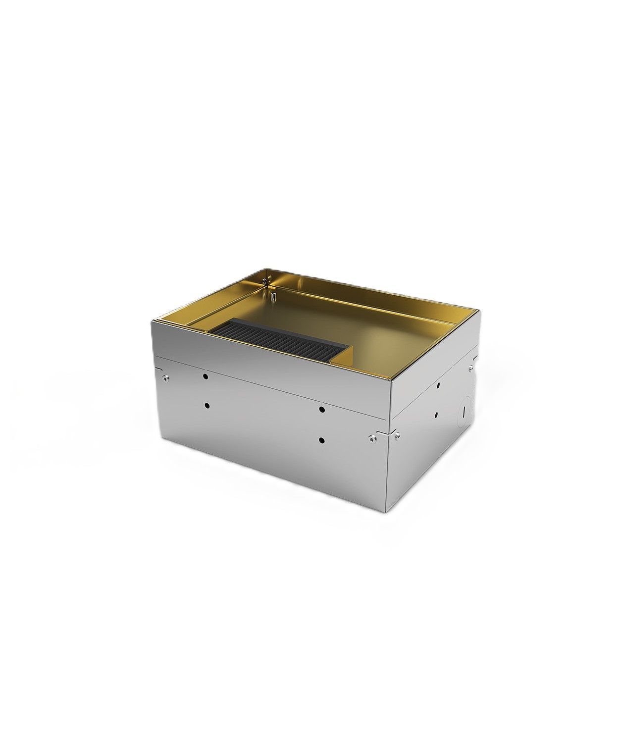 BS 8904MB-4-0 Bodensteckdose 4-fach, Rechteckig, belegbar, 2x Schutzkontakt-Steckdose, 1x RJ45 2fach, 1x RJ45 1fach