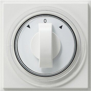 Gira 066666 Abdeckung Knebel Zeitschalter und Jalousie, Gira TX_44, (WG UP), reinweiß