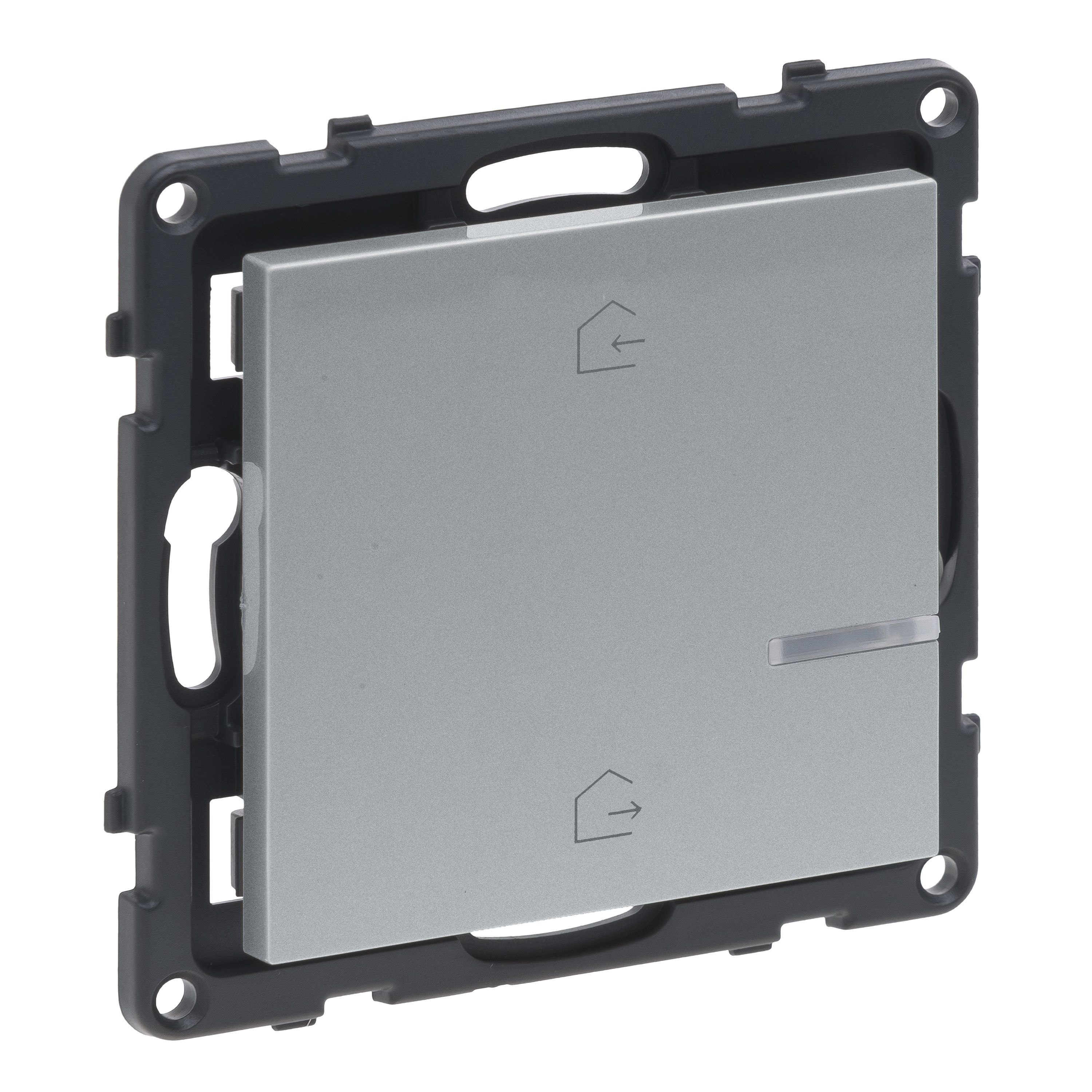 Legrand 765736 SEANO with Netatmo Batteriebetriebener Master-Switch Kommen/Gehen zum Abrufen von 2 Szenarien inklusive Abdeckung, aluminium