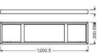Ledvance 4058075108820 LED-Panel Montagekit, Aufputz-Montage-Set für Panel 1200 mm, weiß