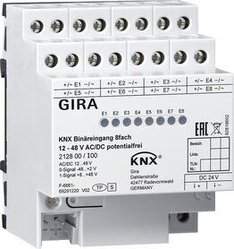 Gira 212800 KNX Binäreingang 8fach 12 – 48 V AC/DC potentialfrei