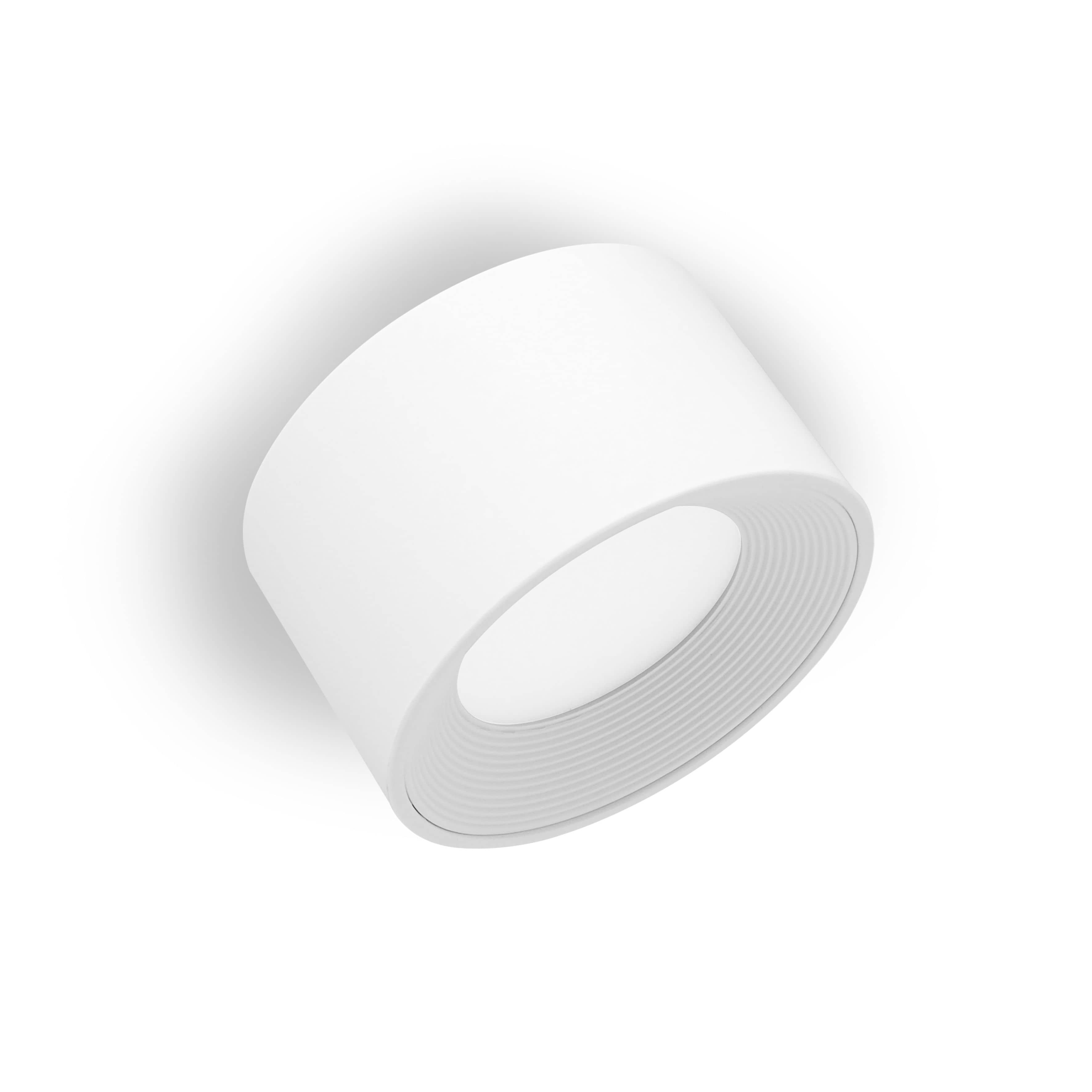 qles AWR6035 Akku Wandleuchte, für Merten D-Life, LED/3 Farbstufen (2700K, 4000K, 5700K), Lotosweiß, rund, IPX4, dimmbar, magnetisch/abnehmbar