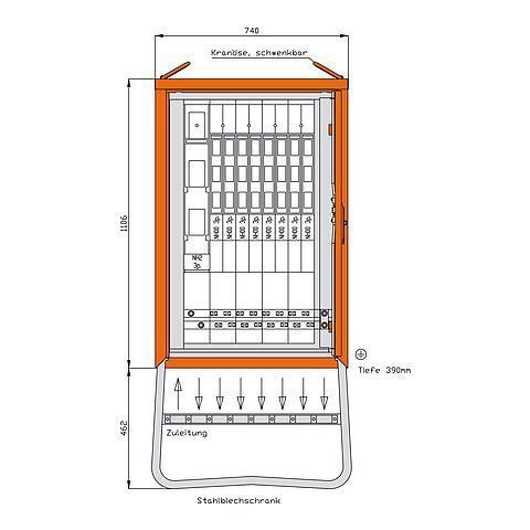 Walther WGV0084 Gruppenverteilerschrank 277kVA