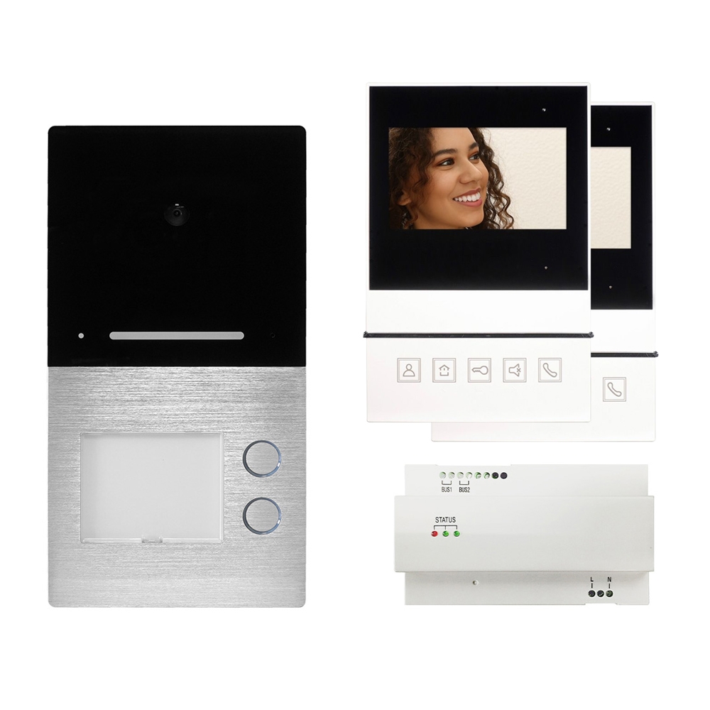 HHG Villa AP Set 2 B Video-Freisprechanlagen-Set, 2-Familien