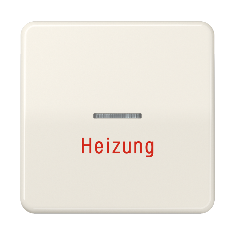 Jung CD590H Wippe mit Lichtleiter, Aufschrift "Heizung", Duroplast, Serie CD, weiß
