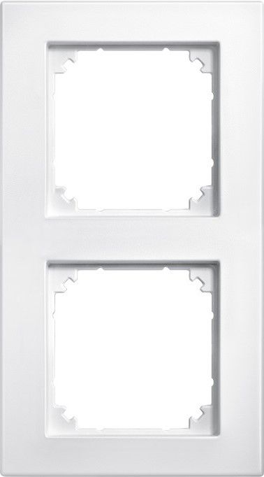 Merten 488219 Rahmen, 2-fach, bündiger Einbau, M-PLAN II, polarweiß