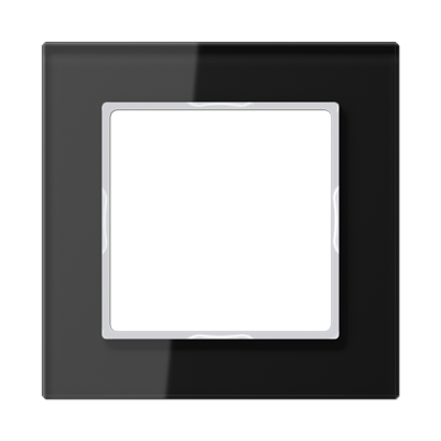 Jung AC581GLSW Glasrahmen 1-fach, senkrechte und waagerechte Montage, Glas, A CREATION, schwarz (Glas)