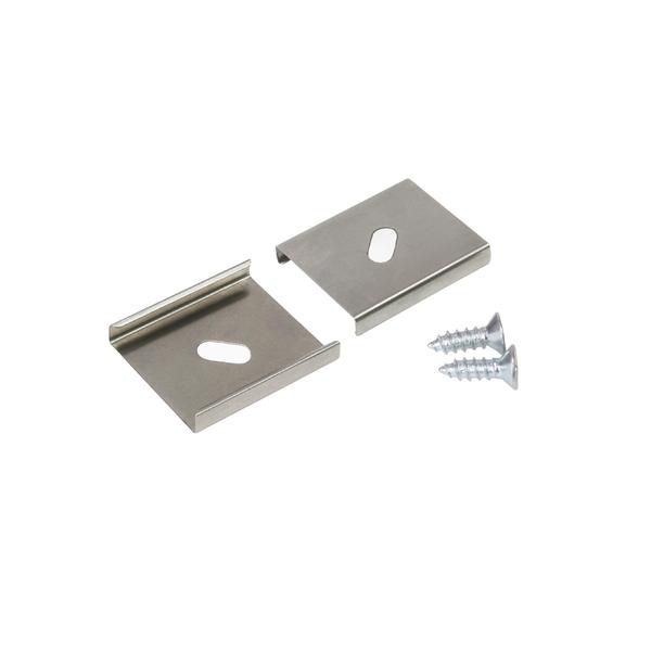 Brumberg 53040000 QualityFlex ONE Halter-Set, 2x Halter, 2x Schraube, aluminium
