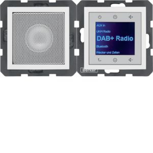 Berker 30808989 Radio Touch mit Lautsprecher DAB+, Bluetooth, B.x, polarweiß glänzend