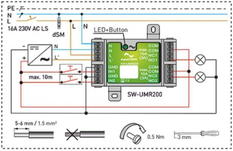 digitalSTROM SW-UMR200 Relais Universal