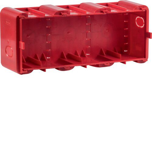 Berker 18720030 Einbaudose 3-fach für UP-Montage, R.8, rot