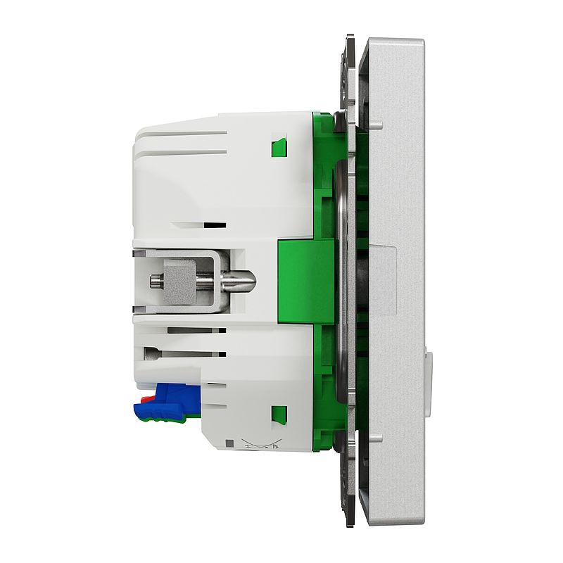 Merten MEG2380-6036 Connected Schutzkontakt-Steckdose 16A, System Design, Edelstahl, Thermoplast lackiert