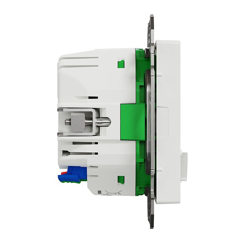 Merten MEG2380-0319 Connected Schutzkontakt-Steckdose 16A, System M, Polarweiß glänzend, Thermoplast brillant