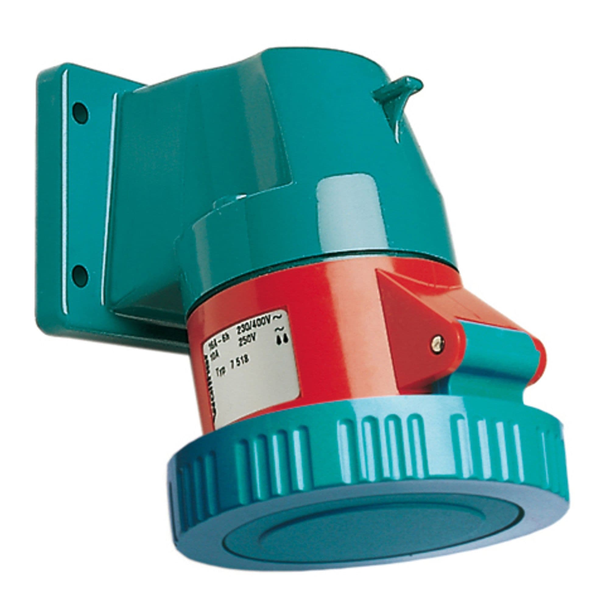 Walther Werke 7538511 Wasserdichte CEPro Anbaudose gerade 32A 5P 11h mit angeschraubtem Flansch 80x80mm