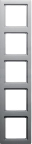 Berker 10156084 Rahmen 5-fach, Q.1, aluminium samt