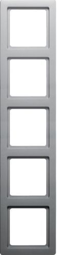 Berker 10156084 Rahmen 5-fach, Q.1, aluminium samt