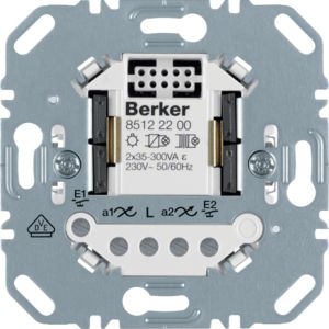 Berker 85122200 Universal-Schalteinsatz 2-fach 2-Draht S.x/B.x/K.x/Q.x/R.x
