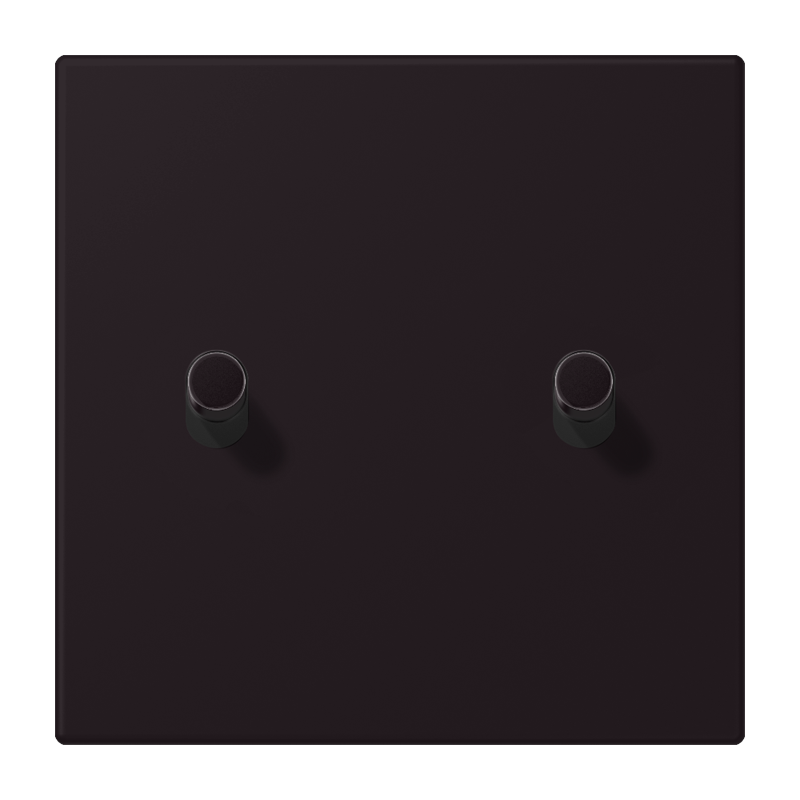 Jung LC12-5R0248 Abdeckung mit Kipphebel "Zylinder", 2 Kipphebel, noir d'ivoire