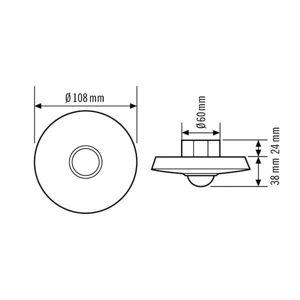 ESYLUX EP10055393 Deckenbewegungsmelder MD-C360i/8