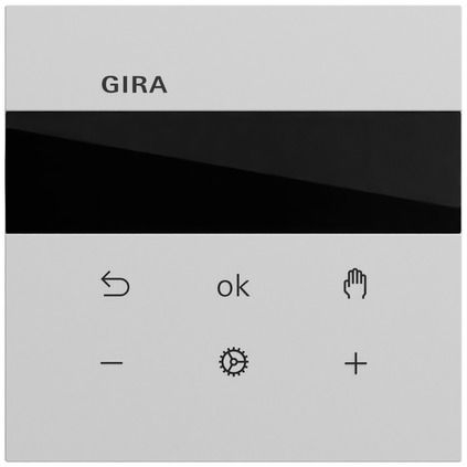 Gira 539376 System 3000 Raumtemperaturregler Display, System 70, grau matt (lackiert)