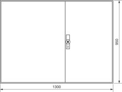 Hager ZB25S, univers Z Leerschrank m. Tür IP44, H=950mm, 5 Felder
