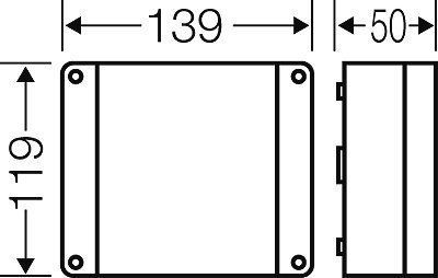 Hensel DP 9222 Kabelabzweigkasten IP54 119x139x50mm mit Klemmen
