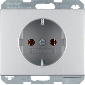 Berker 41157003 Schutzkontakt-Steckdose mit Schraub-Liftklemmen K.5 aluminium aluminium eloxiert