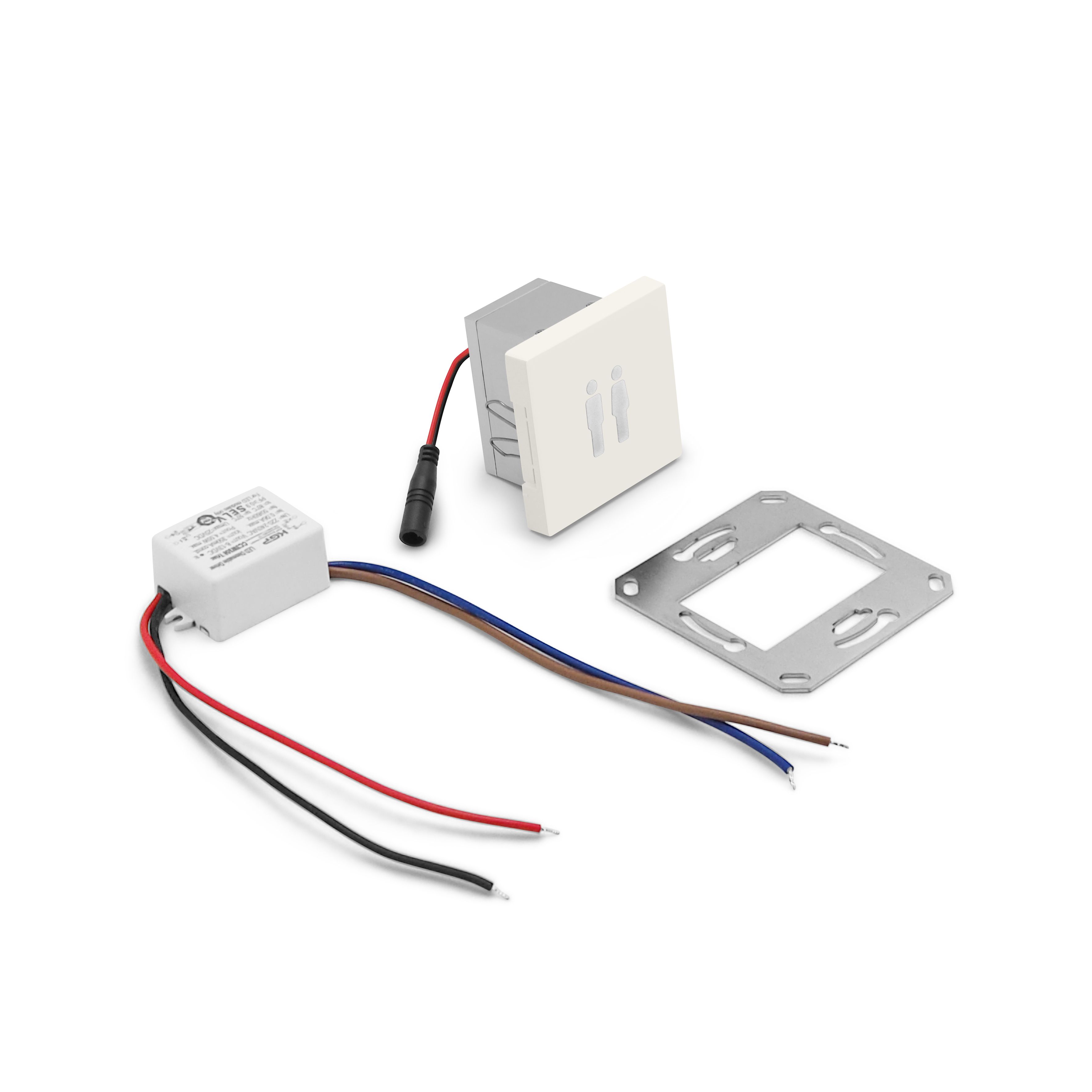 qles SYL0619 Symbollicht, für Merten System-M, beleuchtet/LED/RGB, Polarweiß glänzend, IP44