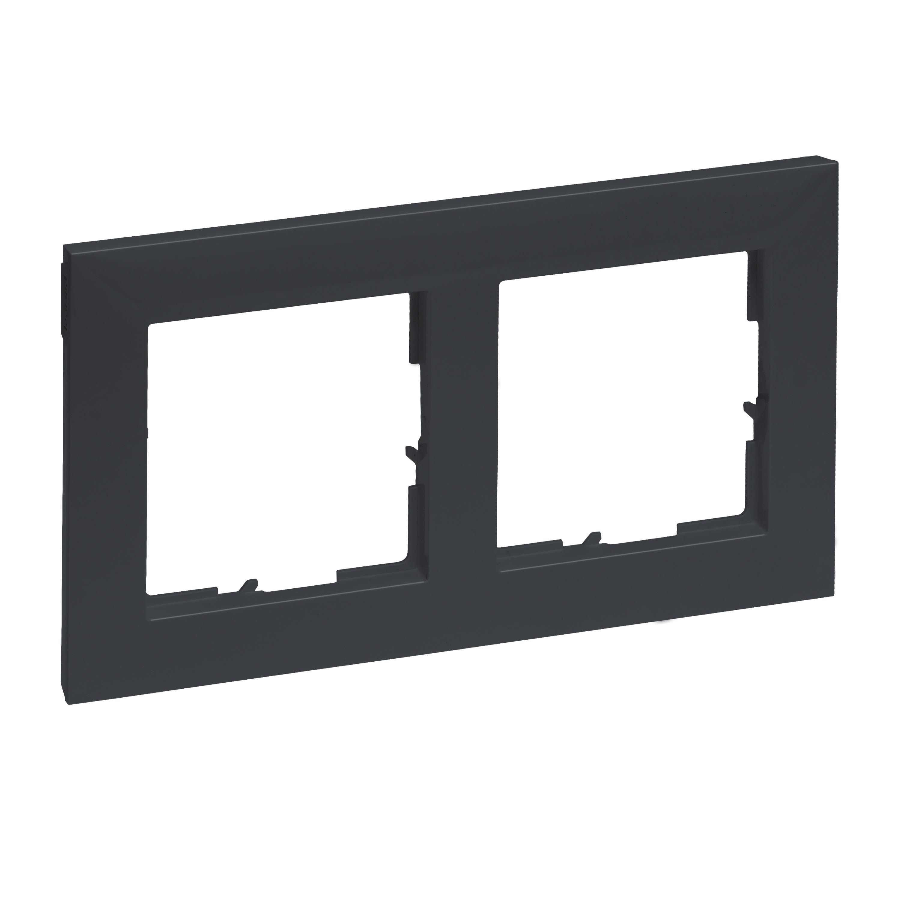 Legrand 765472 SEANO 2-fach Rahmen, anthrazit lackiert