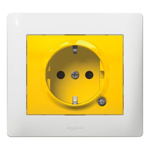 Legrand 771047 Schutzkontakt-Steckdose SK (USV) mit erhöhtem Berührungsschutz u. Kontrolllampe