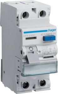Hager CFA 240 D Fehlerstrom-Schutzschalter, 2polig, 40A, 300mA, Typ A