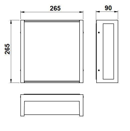 Albert 626401 Hausnummern-Wandleuchte, LED 10W, anthrazit