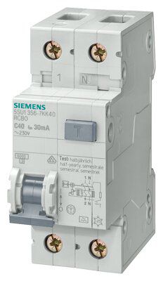 Siemens 5SU1356-7KK16 FI/LS-Schutzeinrichtung 30mA 6kA C16A