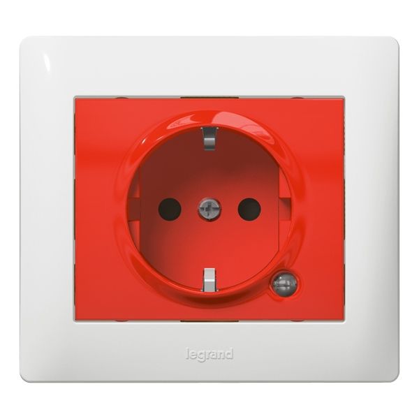 Legrand 771046 Schutzkontakt-Steckdose SK (WSV) mit erhöhtem Berührungsschutz u. Kontrolllampe