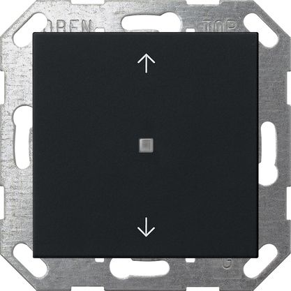Gira 5172005 Taster Wippe 1-fach Pfeile , One und KNX, System 55, schwarz matt