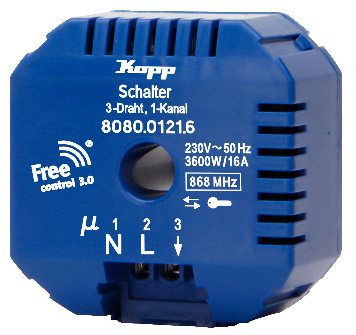 Kopp 808001216 Free Control 3.0 Funk Empfänger 1 Kanal/3-Draht