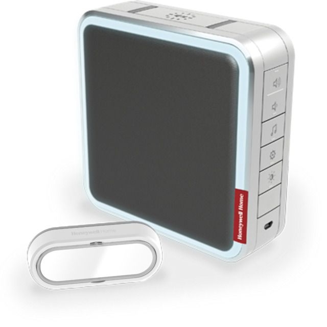 Honeywell DC917SGL Funkgong-Set, silbergrau, 8 Melodien +MP3-Auswahl