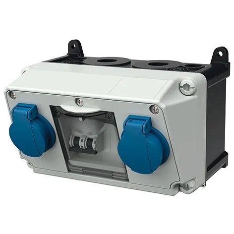 Mennekes 910003 AMAXX Steckdosen-Kombination, IP44, 2x Schutzkontakt