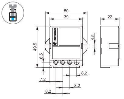 Finder 155182300404 Dimmer für Chassis- oder Dosenmontage, dimmt stufenlos, mit Memoryfunktion, max. 400 W, für 230 V AC