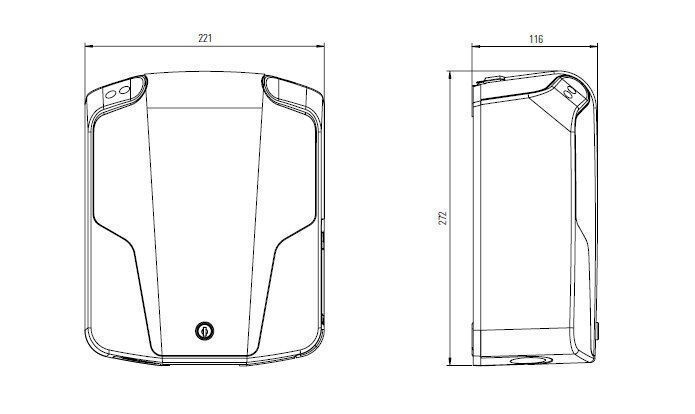 B-Ware - ABL 1W2221 Wallbox eMH1, 22kW, mit Ladesteckdose Typ 2, schwarz