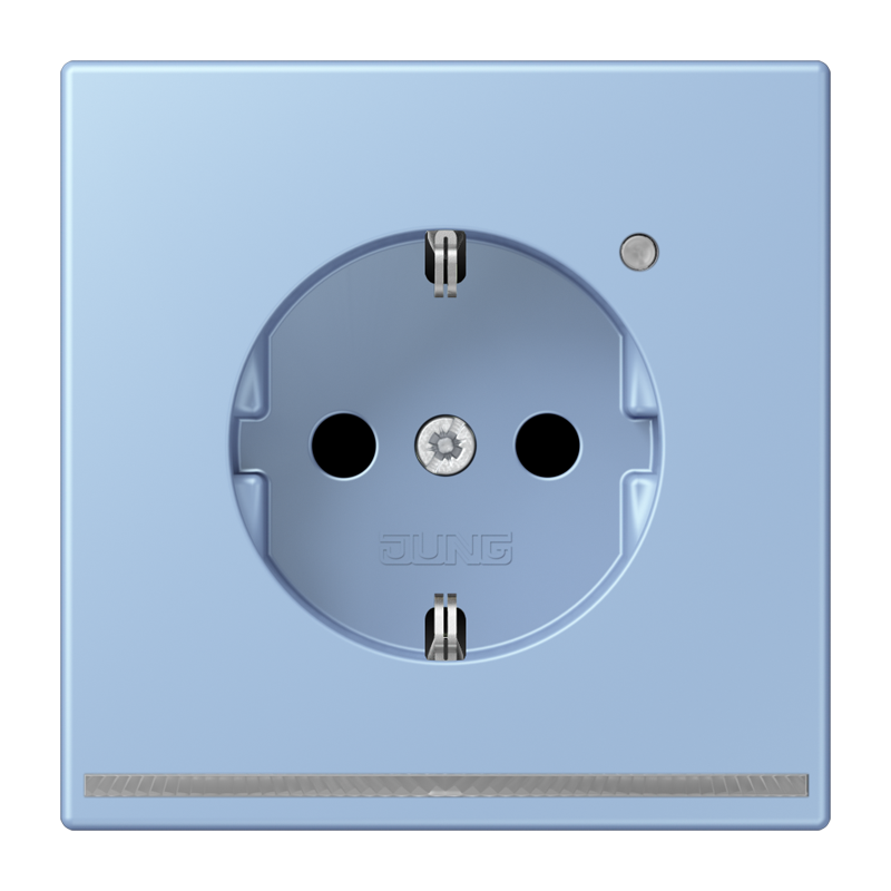 Jung LC1520OLNW207 Schutzkontakt-Steckdose mit LED-Orientierungslicht, Safety+, Les Couleurs® 32021, outremer moyen