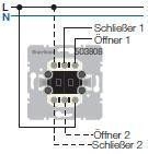 Berker 503808 Serientaster 2 Wechsler mit getrennten Eingangsklemmen