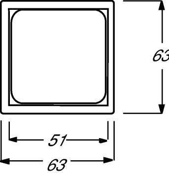 Busch-Jaeger 1746/10-84 Zwischenring für Telekommunikationseinsätze mit Abdeckplatte 50 x 50 mm, studioweiß glänzend, Plattform 63