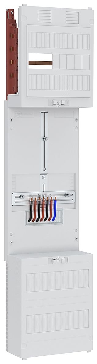 ABN Z17ZD1400 Zählerfeld 3Pkt, 1Z (44A), mit Klemmstein, 4-polig, BxH 250x1050 mm, grau